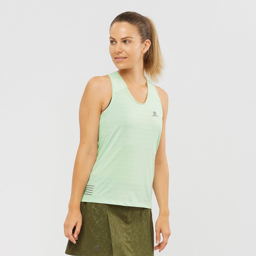 Salomon Singapore Womens Tank - XA W Blue | 97125-GQXO